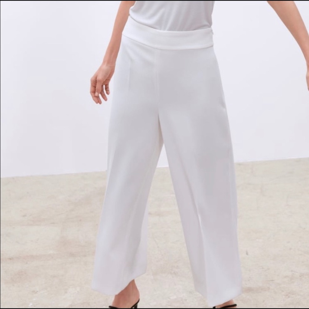 Zara white culottes